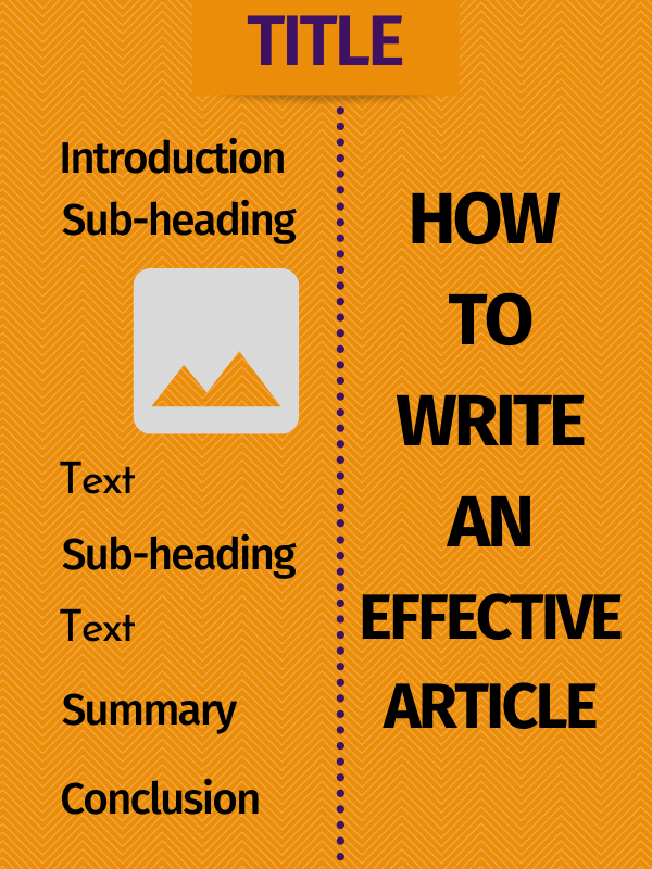 How to write an effective article- framewrok